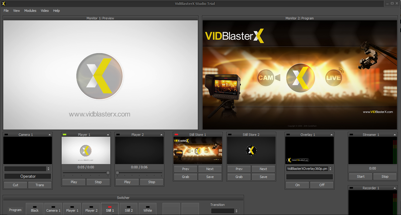 streaming con VidBlasterX