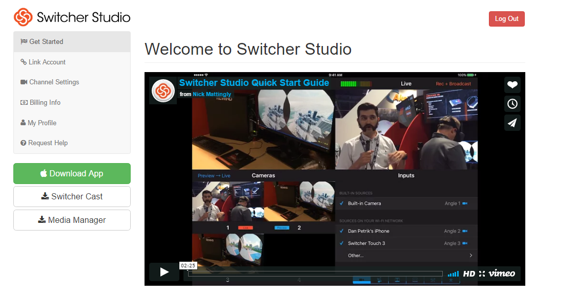 switcher studio use scheduled stream