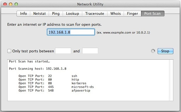 network mac address scan