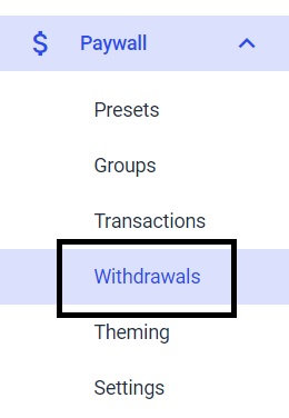 Dacast Paywall Currencies - Withdrawals