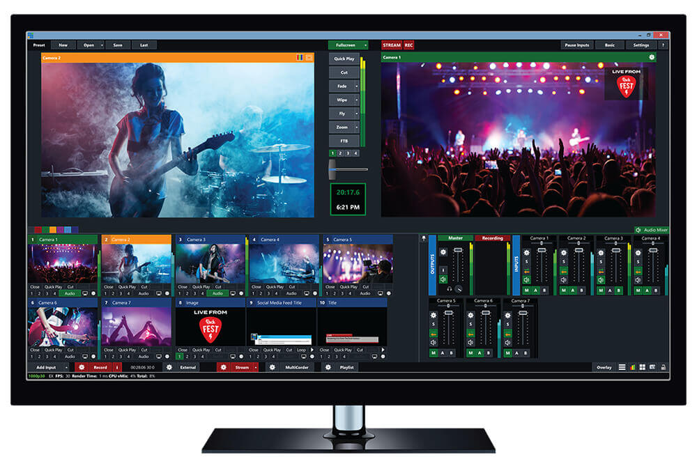 Software de codificación vmix Live Streaming