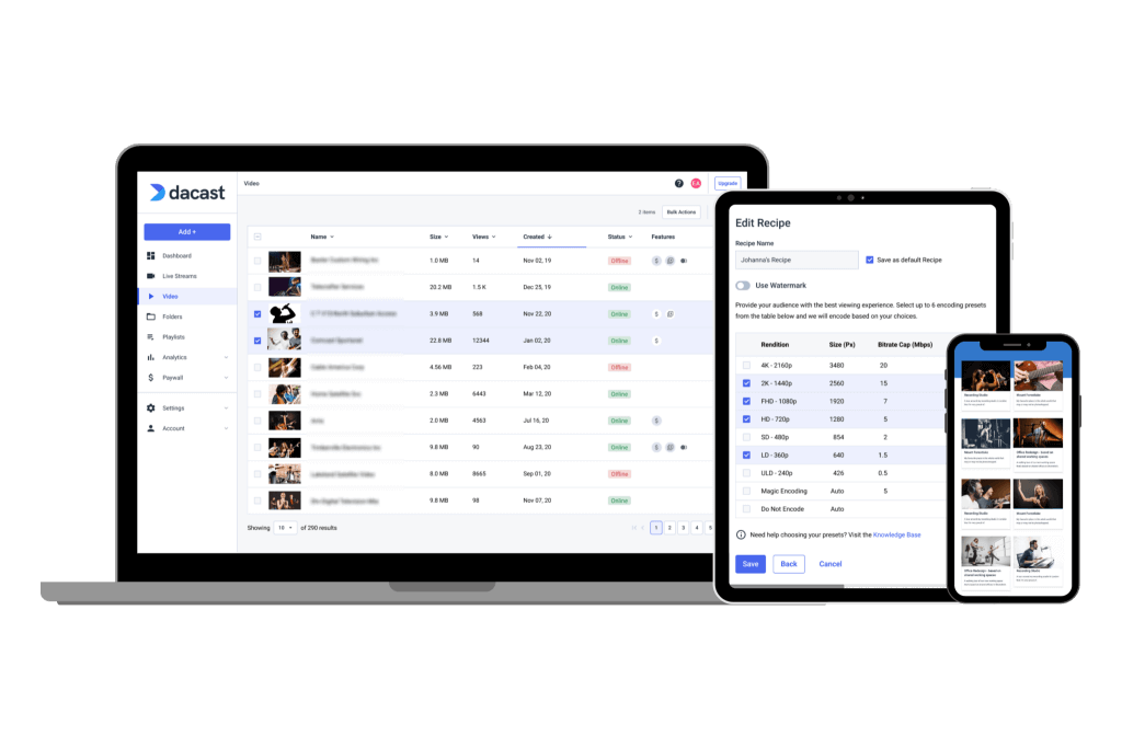 Live Streaming and OTT Solutions - Video transcoding, webcasting