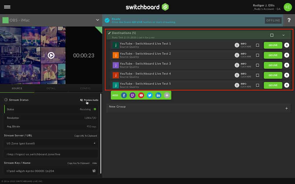 Switchboard Live HLS software