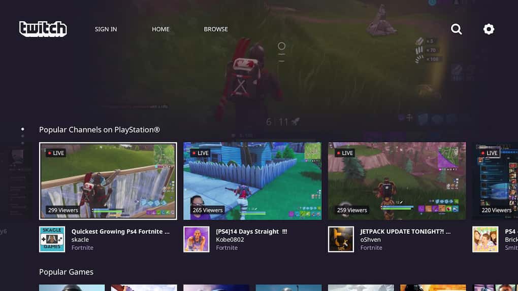 twitch app pour ps4